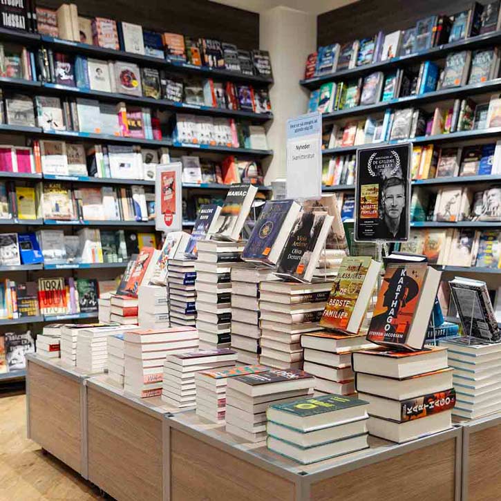 A wide selection of exciting books at Bog & Idé in Frederiksberg.